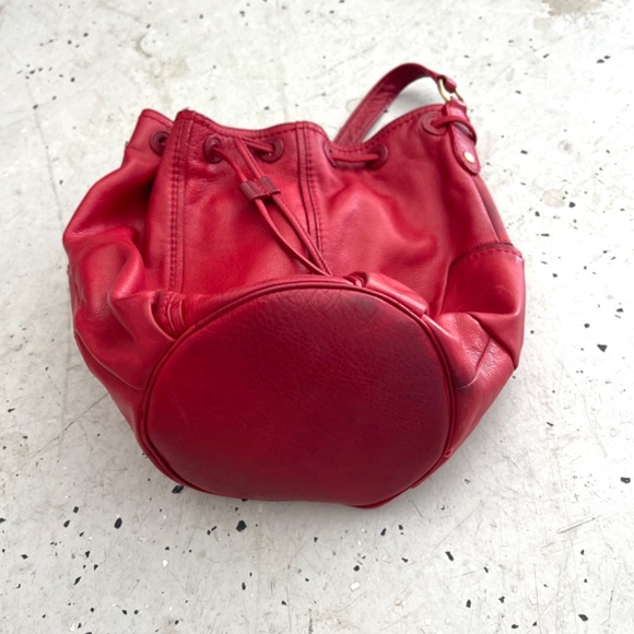 Slouchy Buttery Soft Genuine Leather Hobo Bucket Bag - Picture 5 of 11